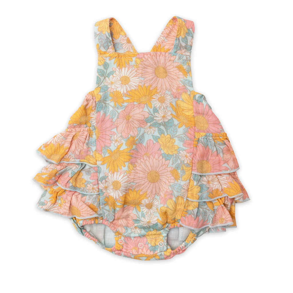 Angel Dear Groovy Garden Ruffle Sunsuit