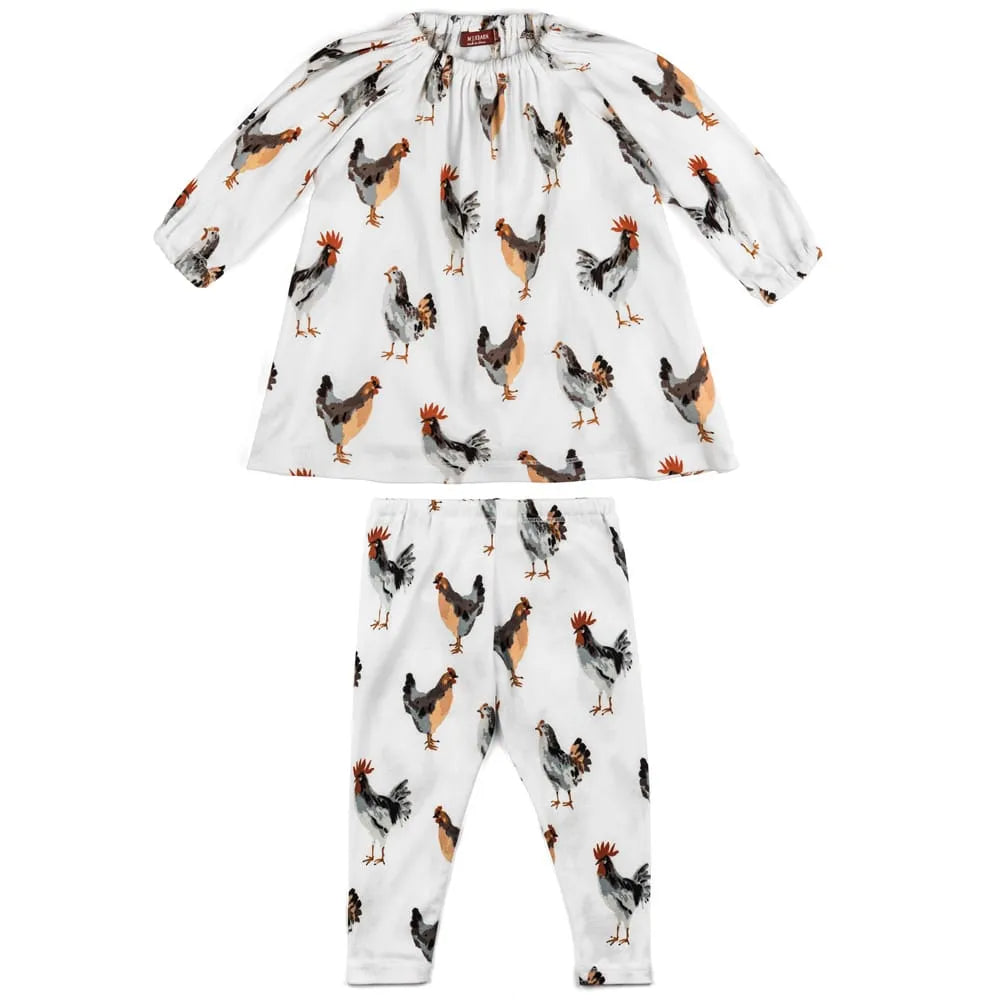 Milkbarn L/S Peasant Dress With Leggings