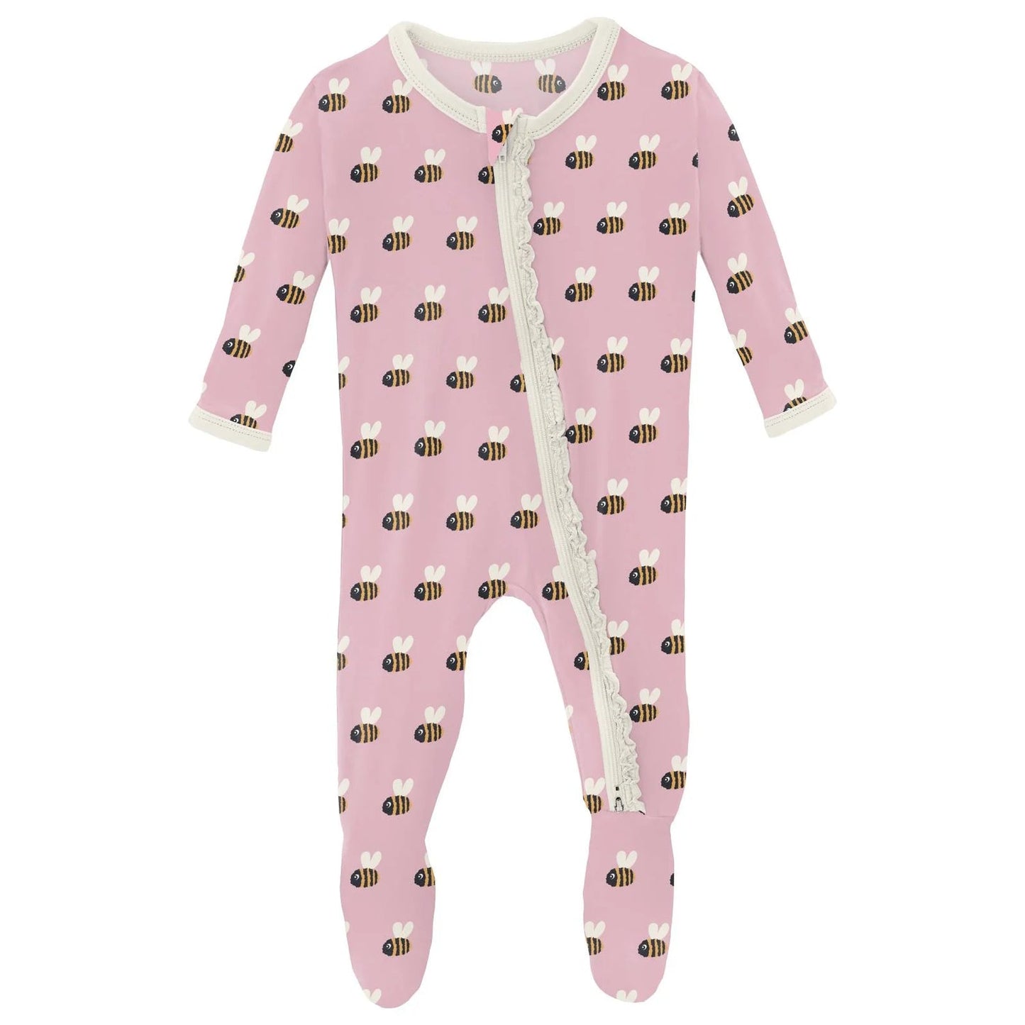 Kickee Cake Pop Baby Bumblebee Ruffle Footie