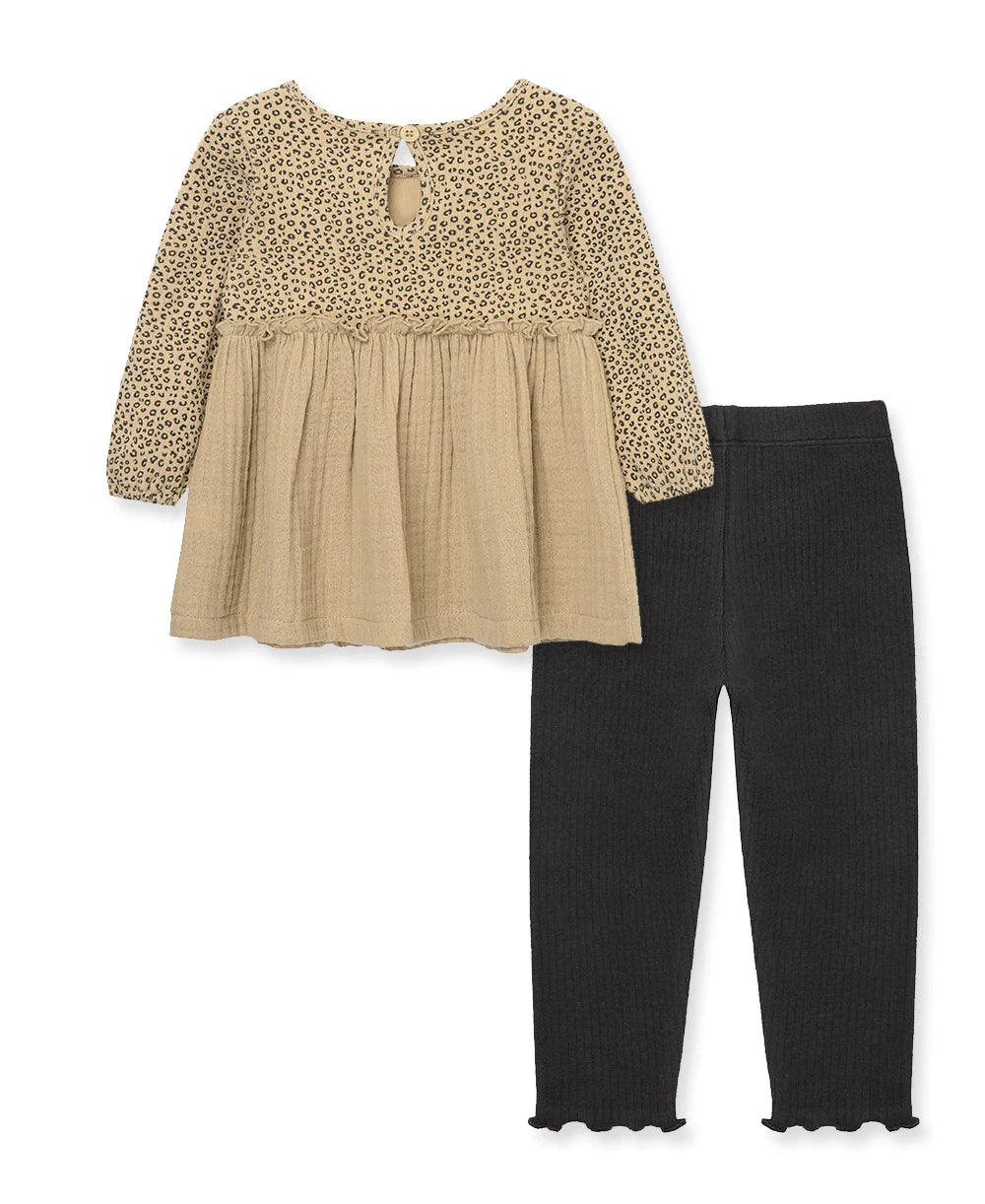 Little Me Leopard 2pc Tunic Set