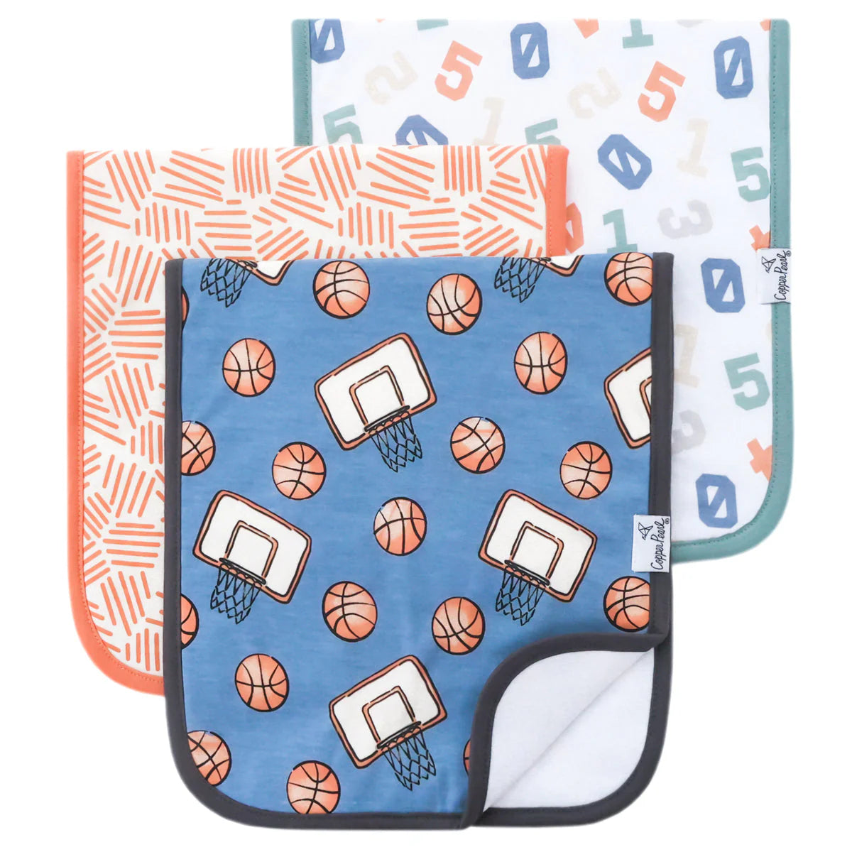 Copper Pearl Burp Cloths