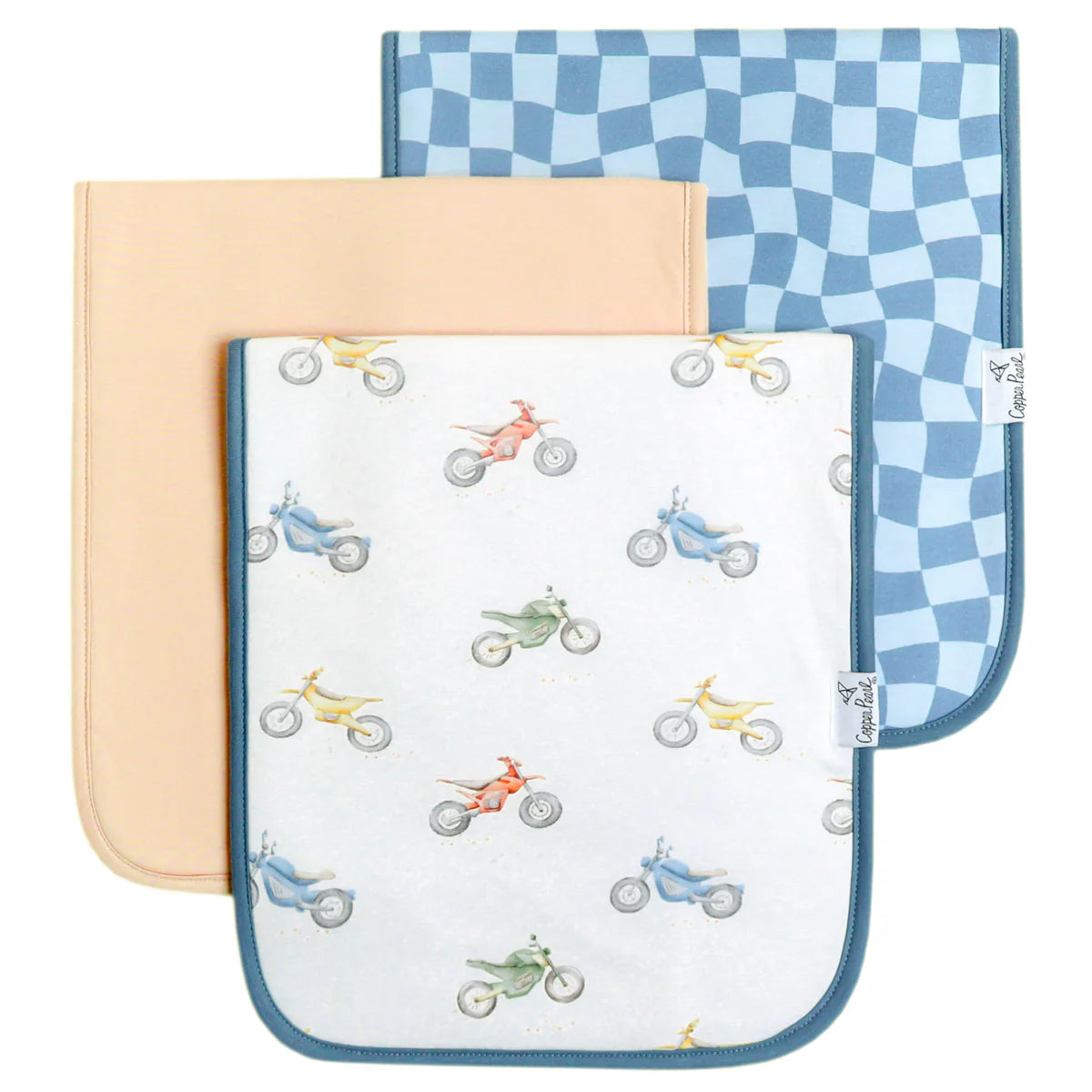 Copper Pearl Burp Cloths