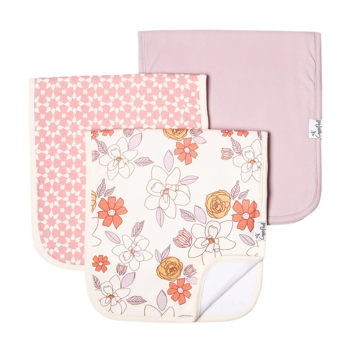Copper Pearl Burp Cloths
