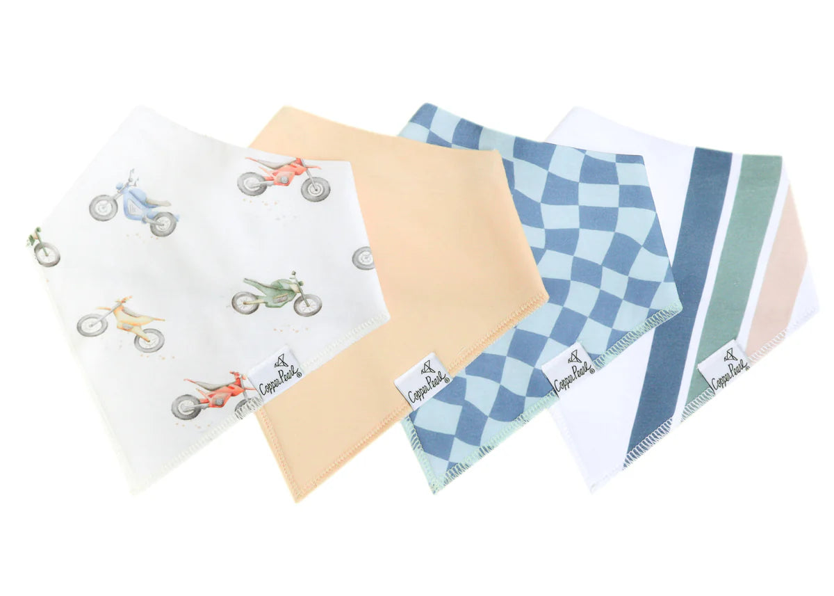 Copper Pearl Bandana Bib Sets