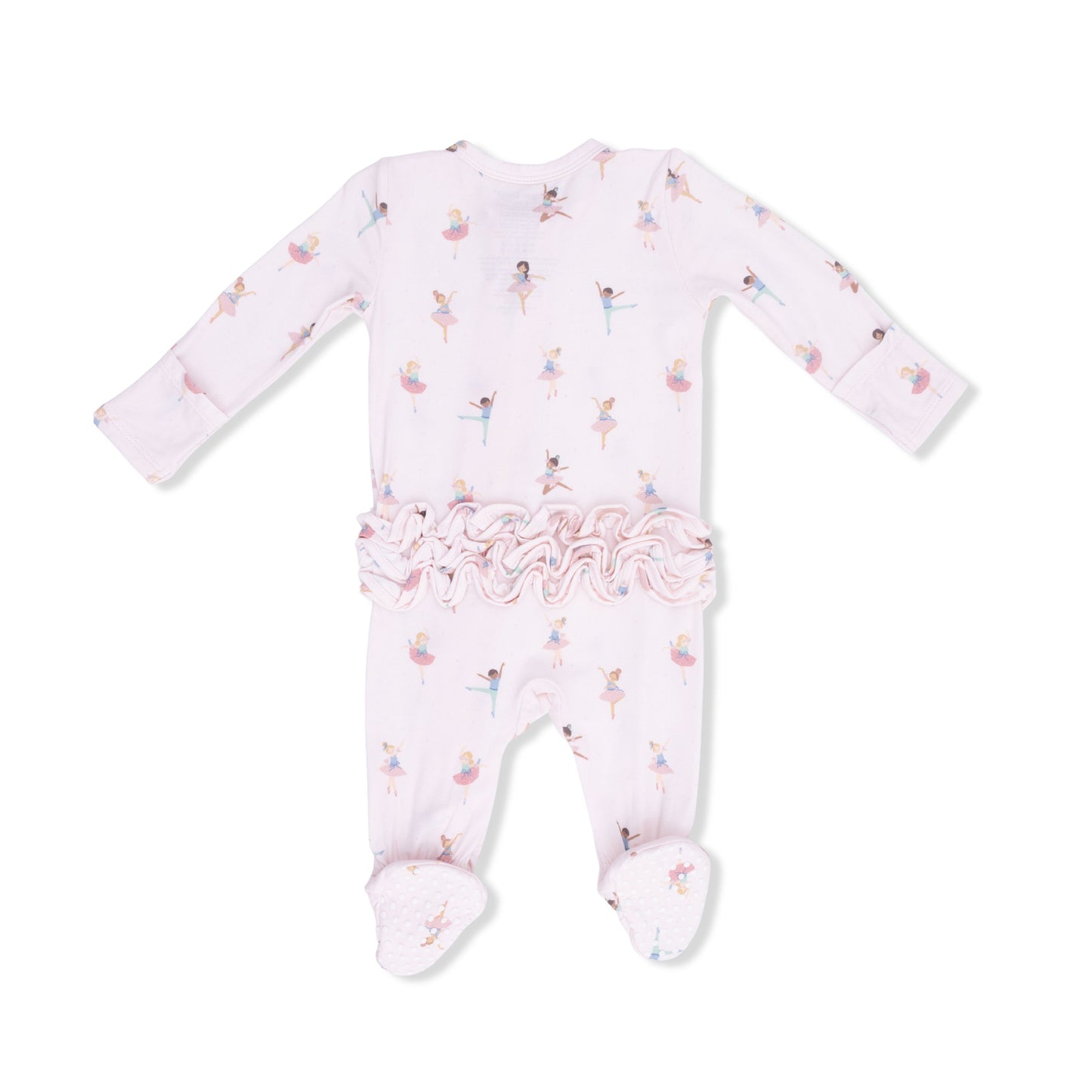 Angel Dear Petite Ballet 2 Way Ruffle Front & Back Zipper Footie