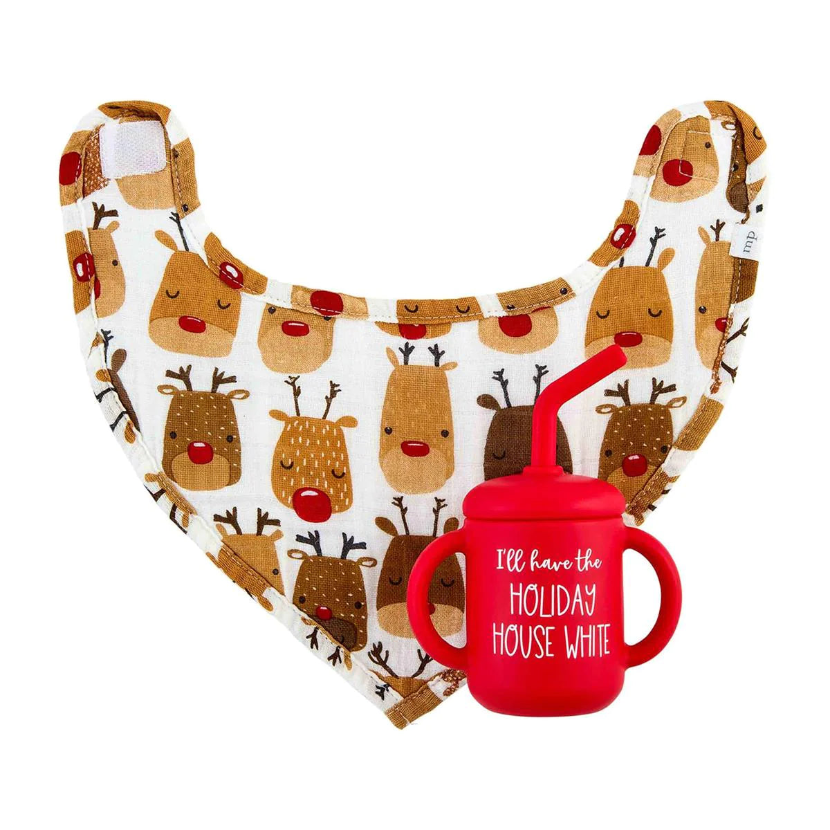 Mudpie Christmas Bib & Cup Set