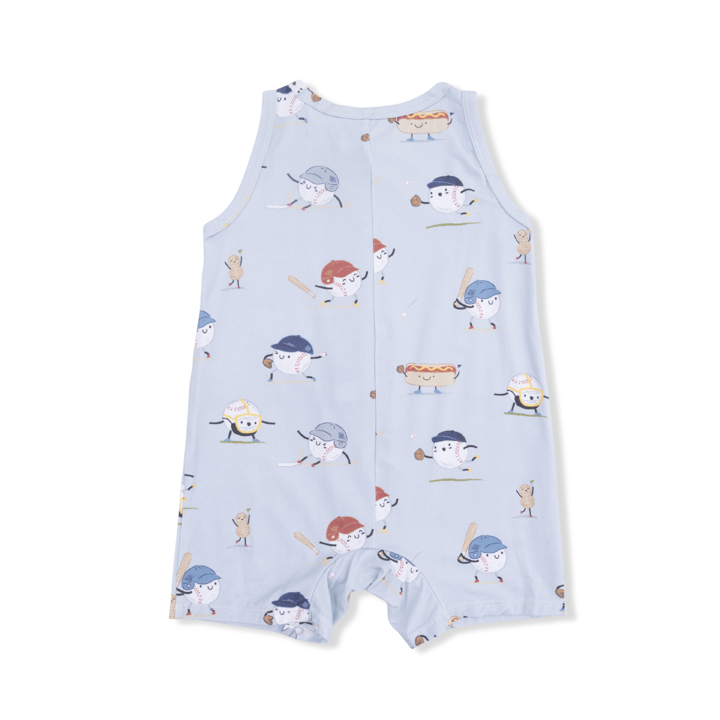 Angel Dear Baseballs Playing Baseball Sleeveless Shortie Romper
