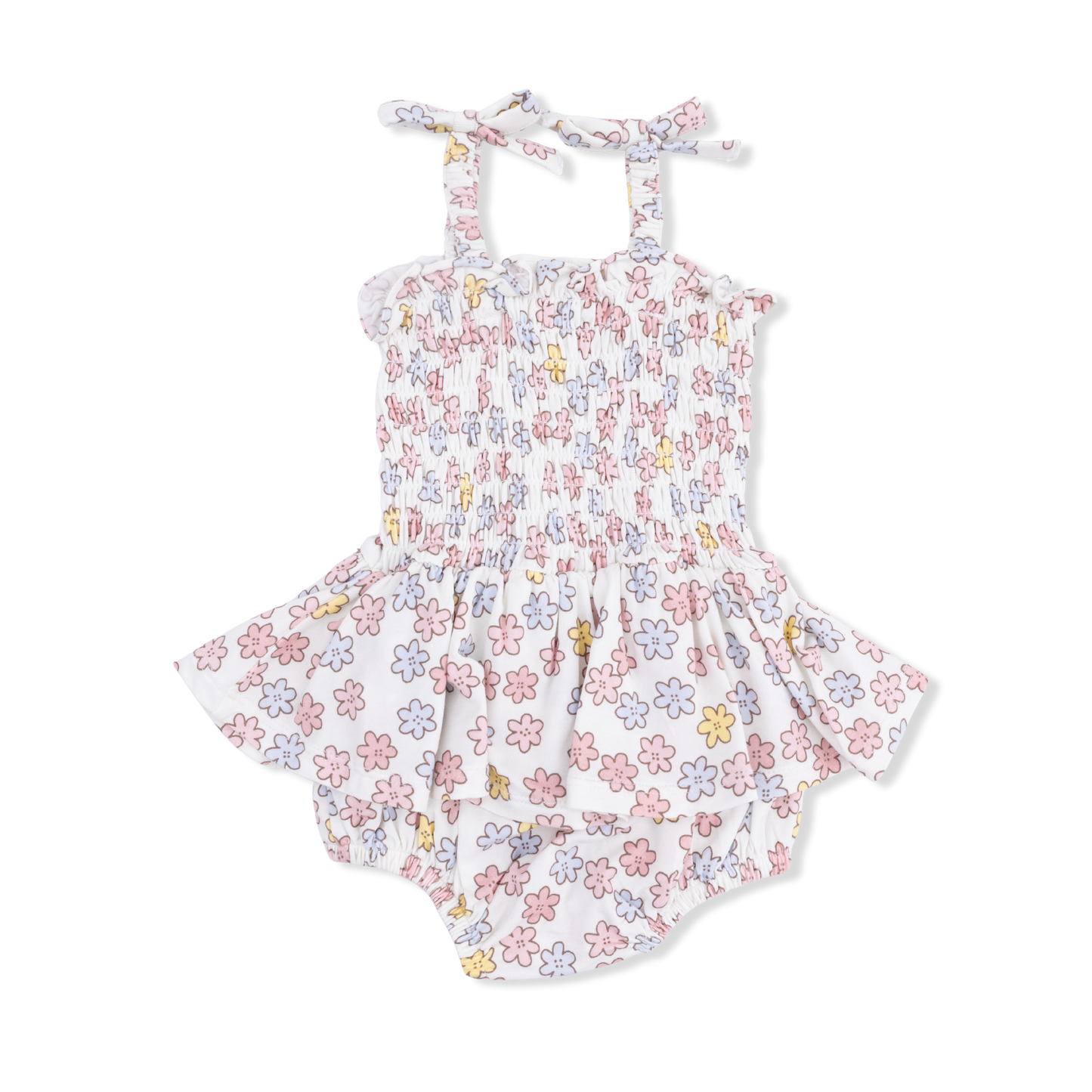 Angel Dear Sarah Floral Smocked Bubble with Skirt