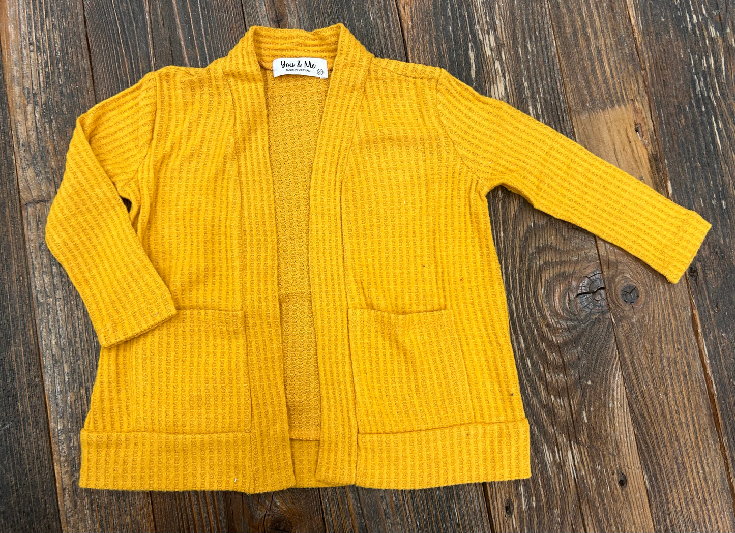 Perfect Peach Mommy & Me Waffle Knit Cardigan