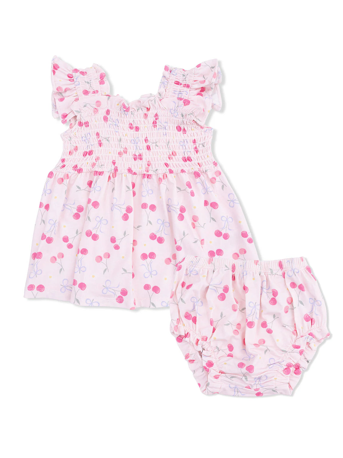 Angel Dear Sweet Bow Cherries Baby Doll Tunic & Bloomer Set
