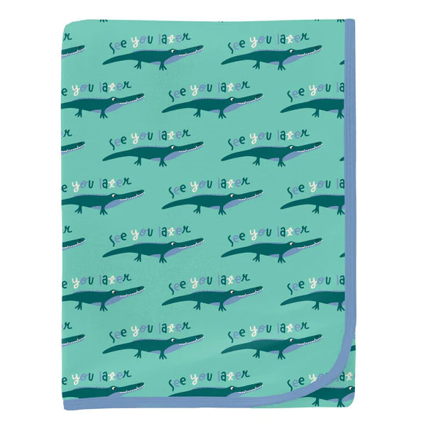 Kickee Glass Later Alligator Swaddle
