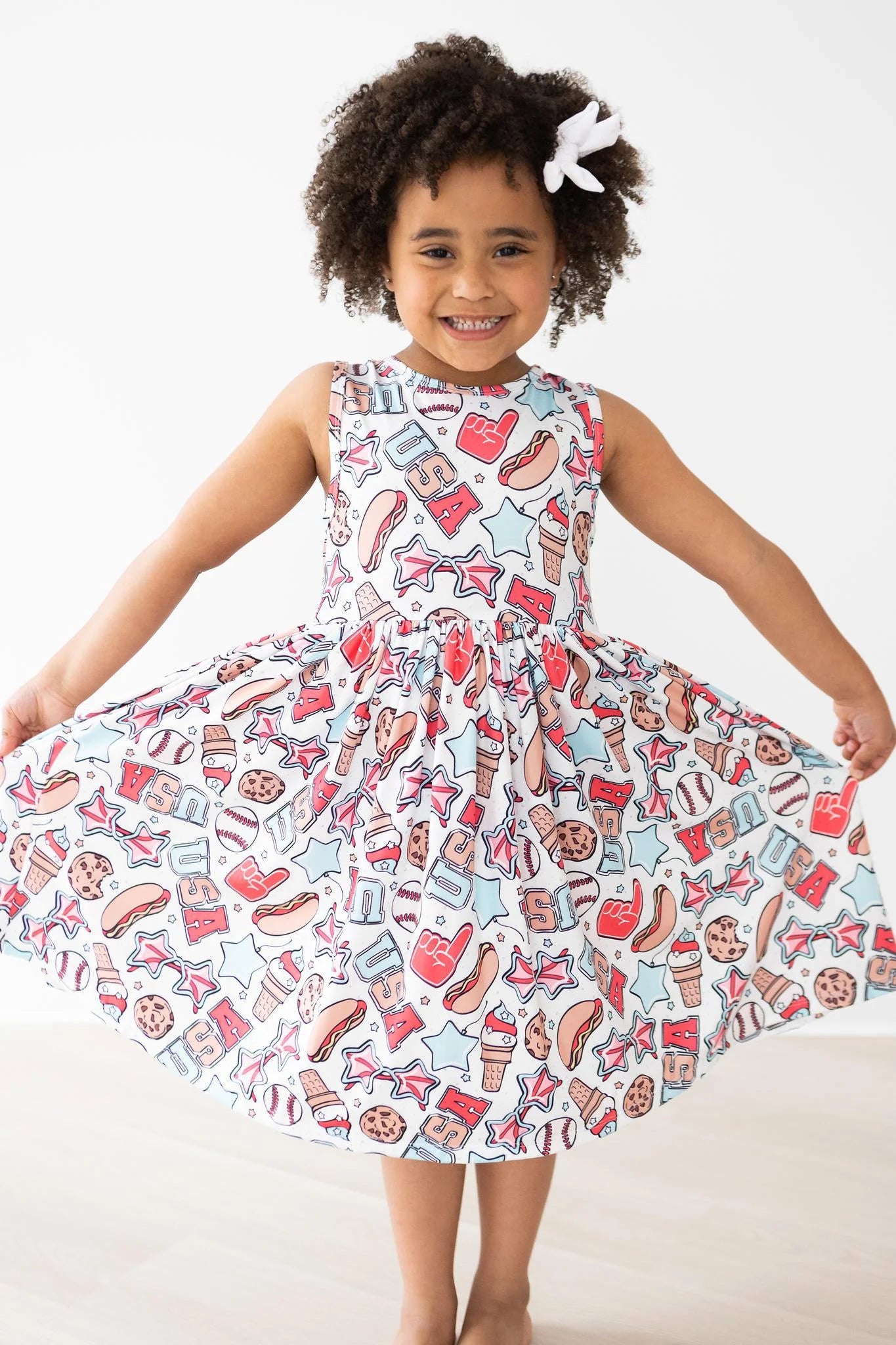 M&R Red, White & BBQ Twirl Dress