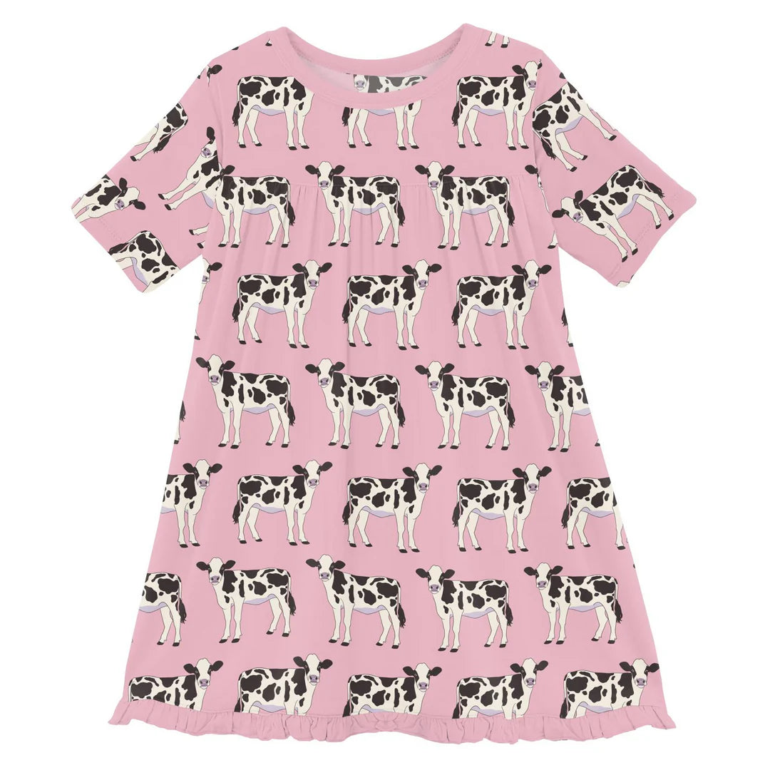 Kickee Pants Cake Pop Cows Short Sleeve Swing Dress