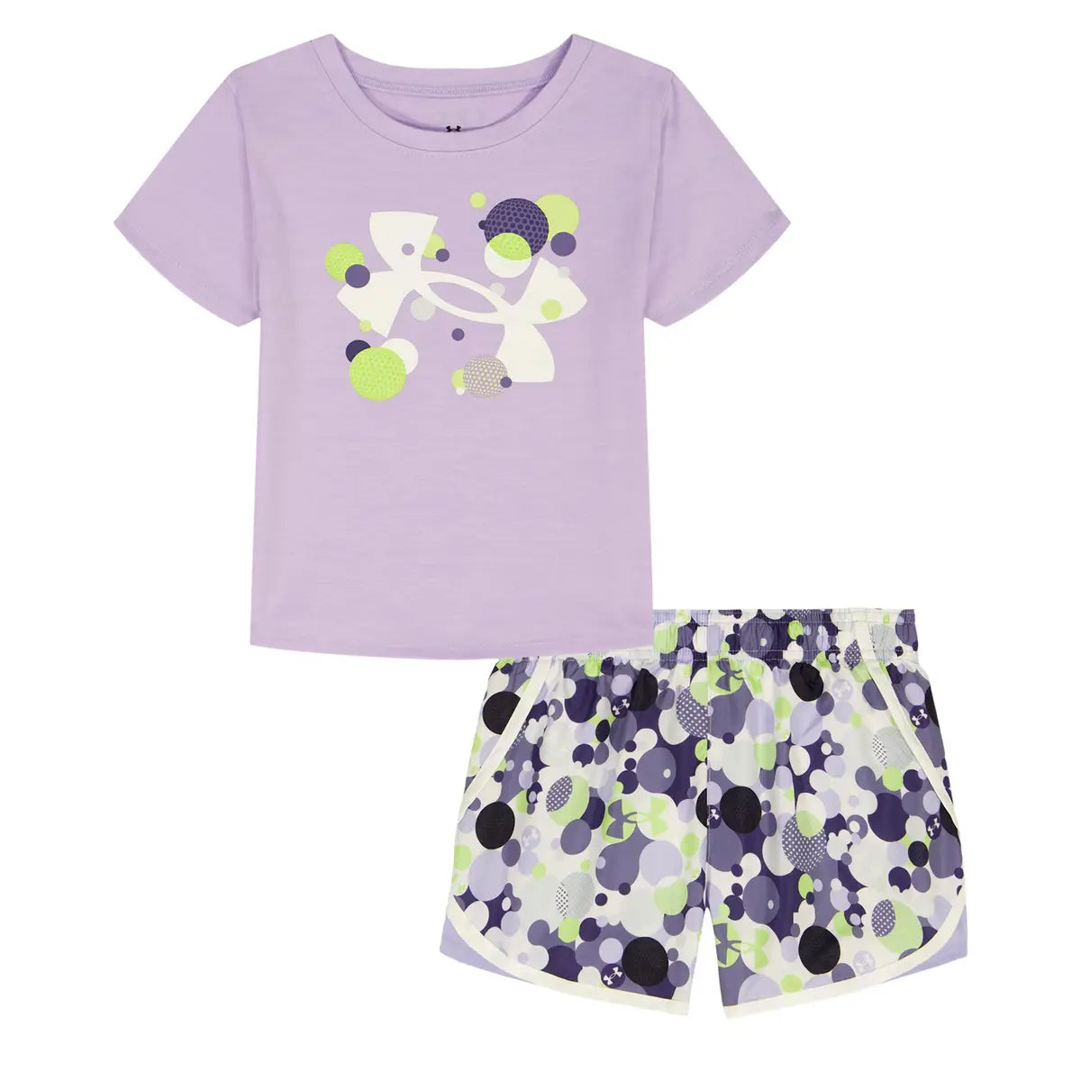 Under Armour Purple Crest Polka Dot Short Set