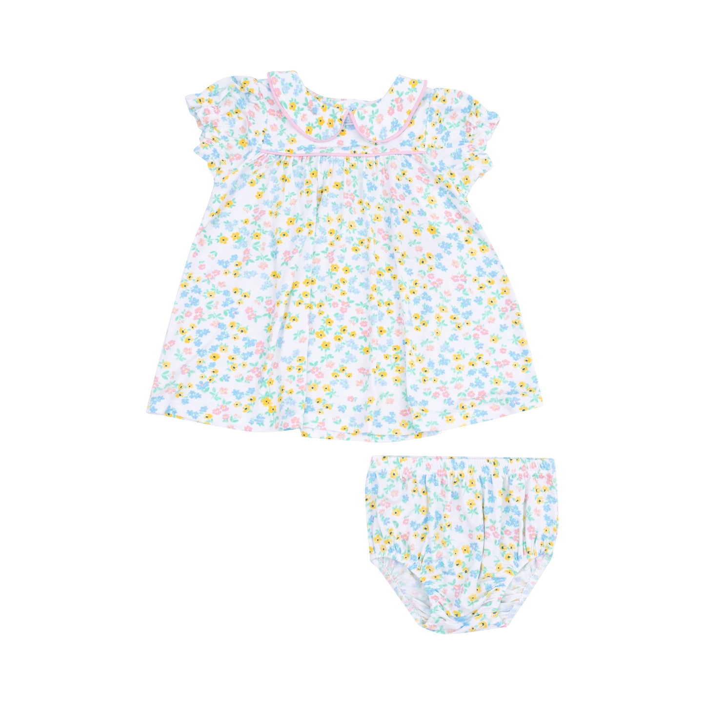 Angel Dear Caroline’s Calico Classic Puff Sleeve Baby Doll Dress