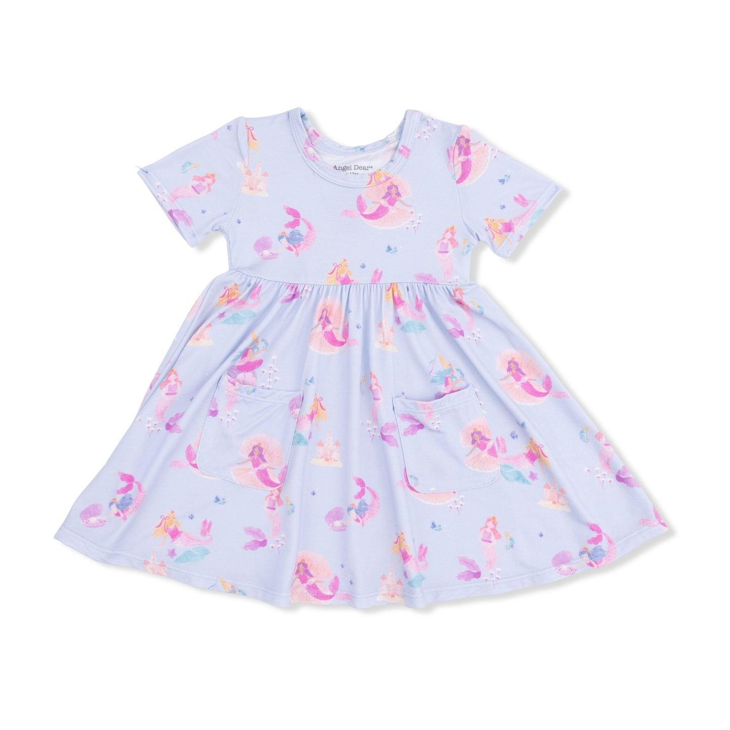 Angel Dear Mermaid Princesses Twirly Short Sleeve Dress