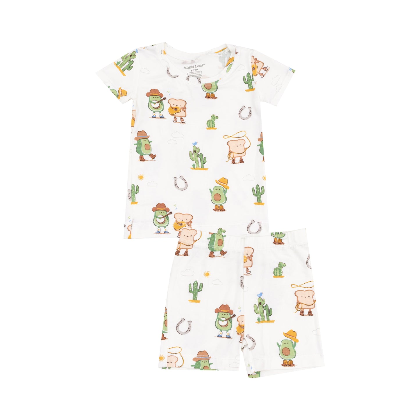 Angel Dear Avocado Toast Western Loungewear Short Set