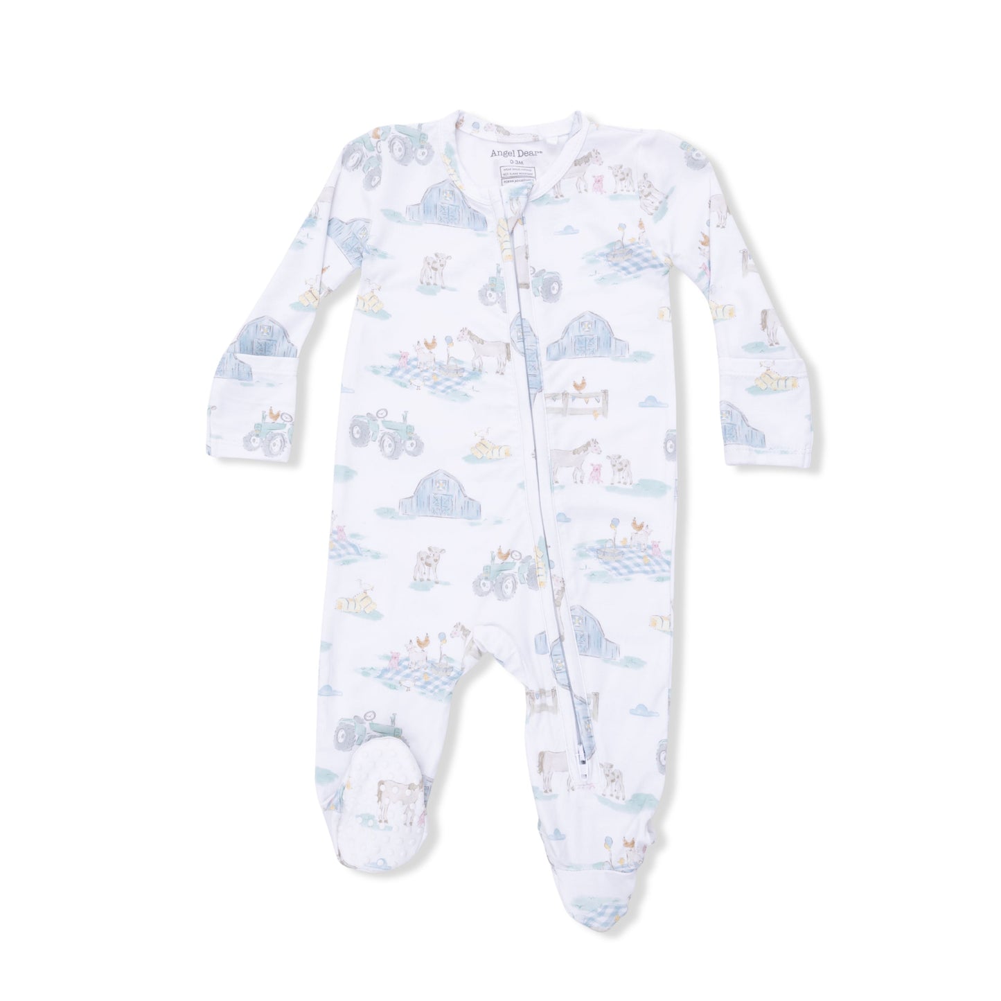 Angel Dear Farm Animal Party 2 Way Zipper Footie