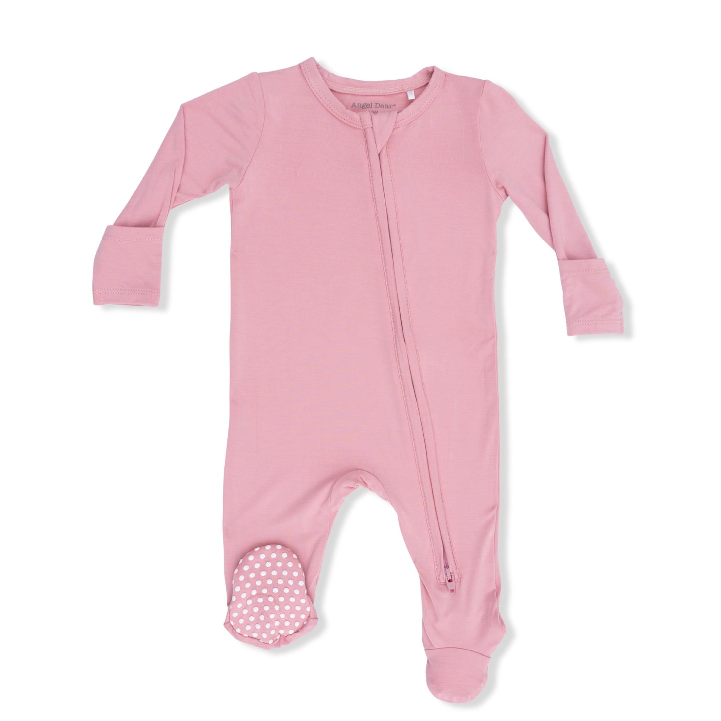 Angel Dear Solid Rose Elegance 2 Way Zipper Footie