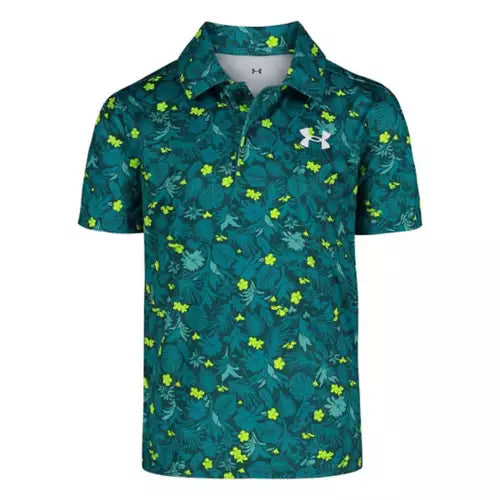 Under Armour Hydro Teal Hawaiian Polo