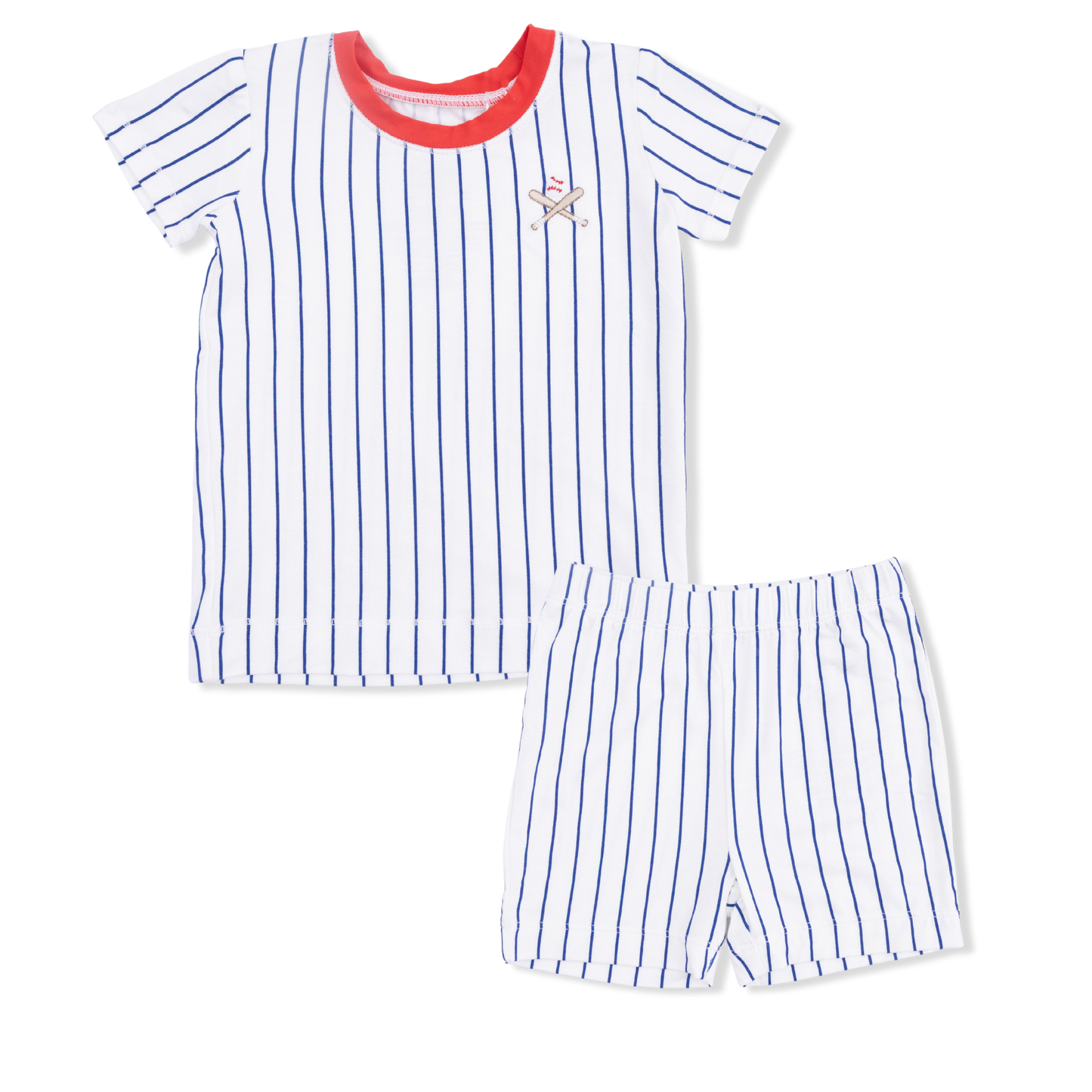 Angel Dear Baseball Stripe Loungewear Short Set