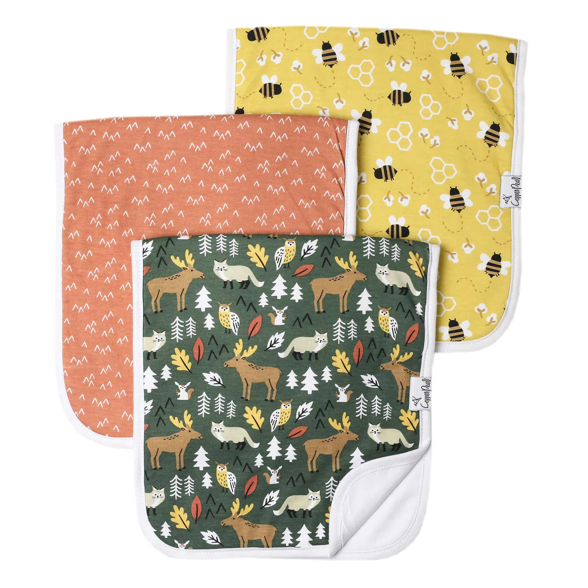 Copper Pearl Burp Cloths