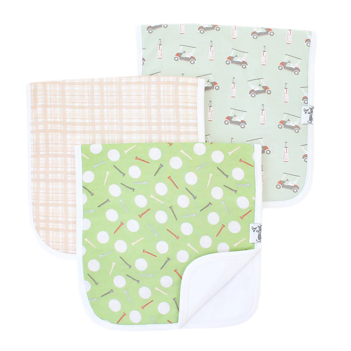 Copper Pearl Burp Cloths