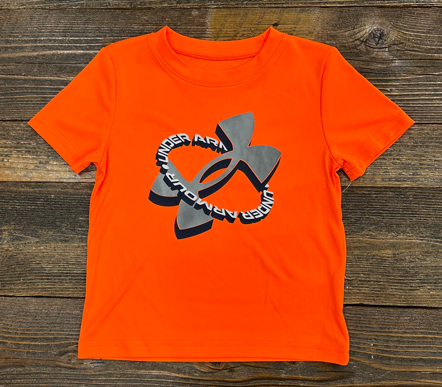 Under Amour Blaze Orange Tech Logo Tilt Tee