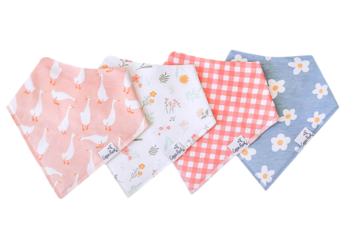 Copper Pearl Bandana Bib Sets