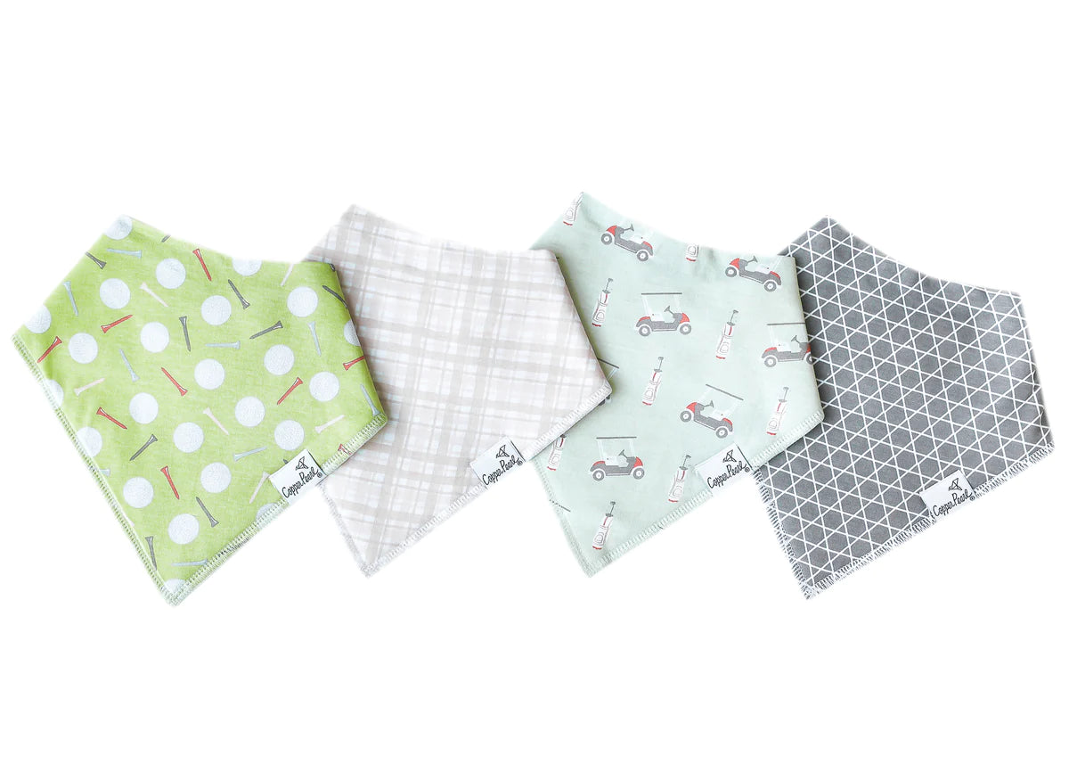 Copper Pearl Bandana Bib Sets