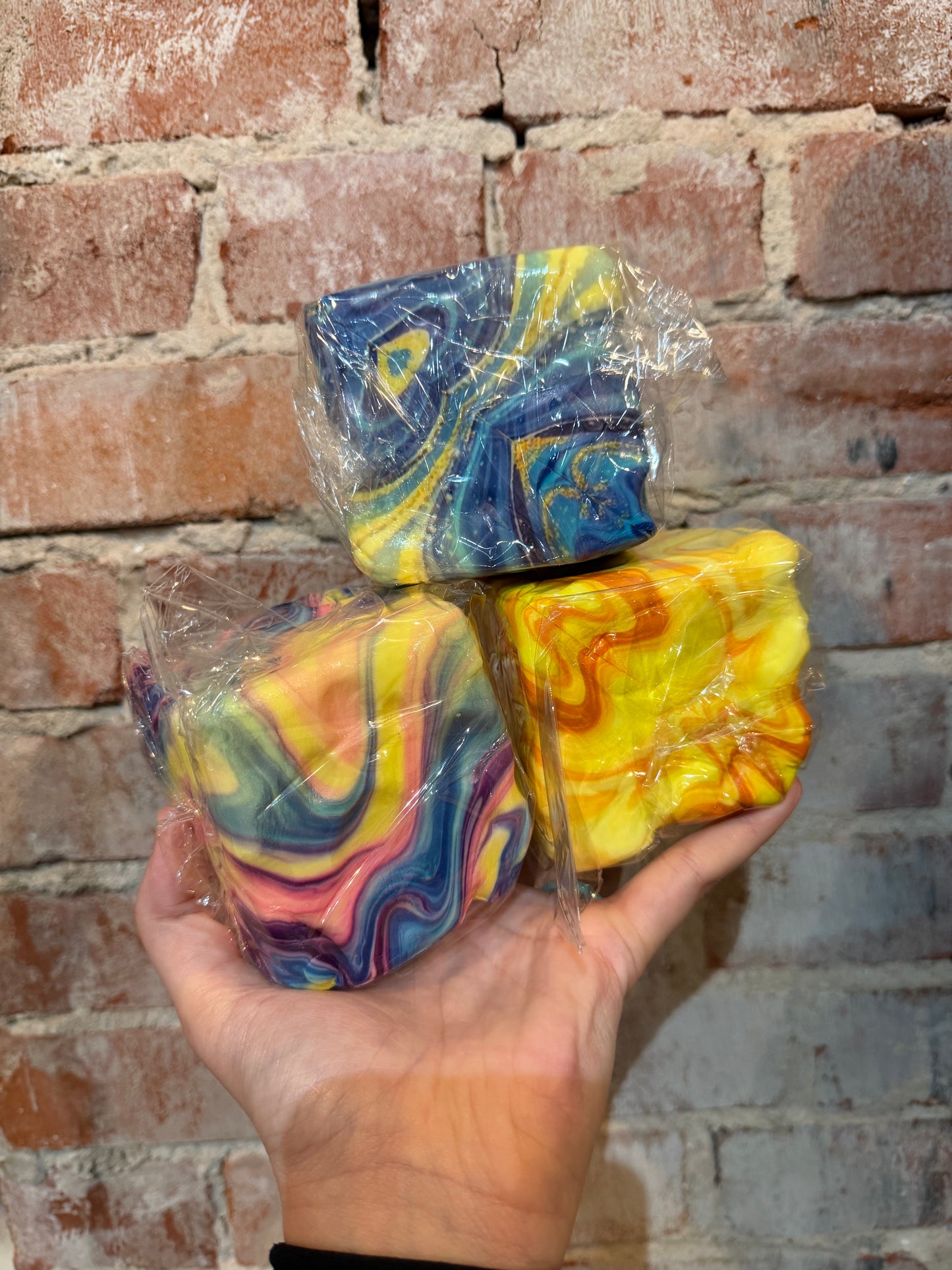 3 inch Tie-Dye Cheese Foam Squishy