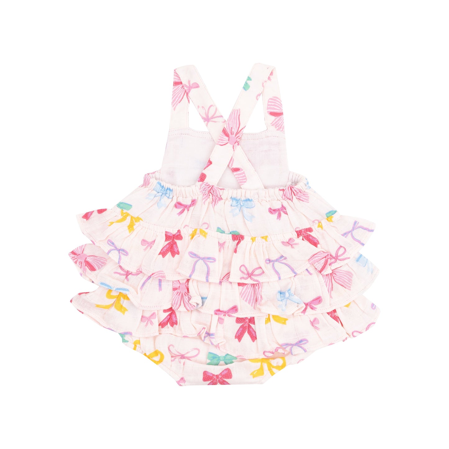 Angel Dear Colorful Bows Ruffle Sunsuit