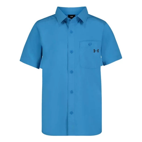 Under Armour Ether Blue Drift Tide Button Up Fishing Shirt