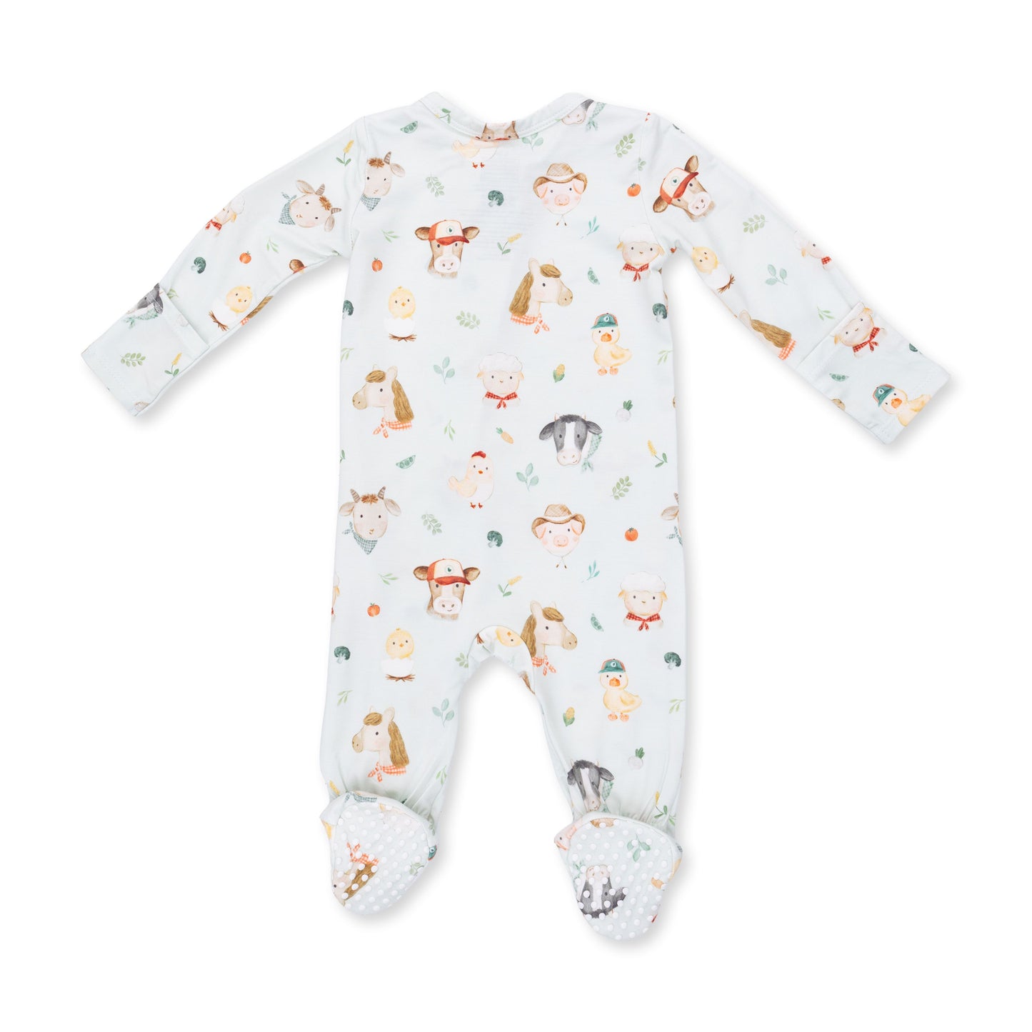 Angel Dear Baby Farm Faces 2 Way Zipper Footie