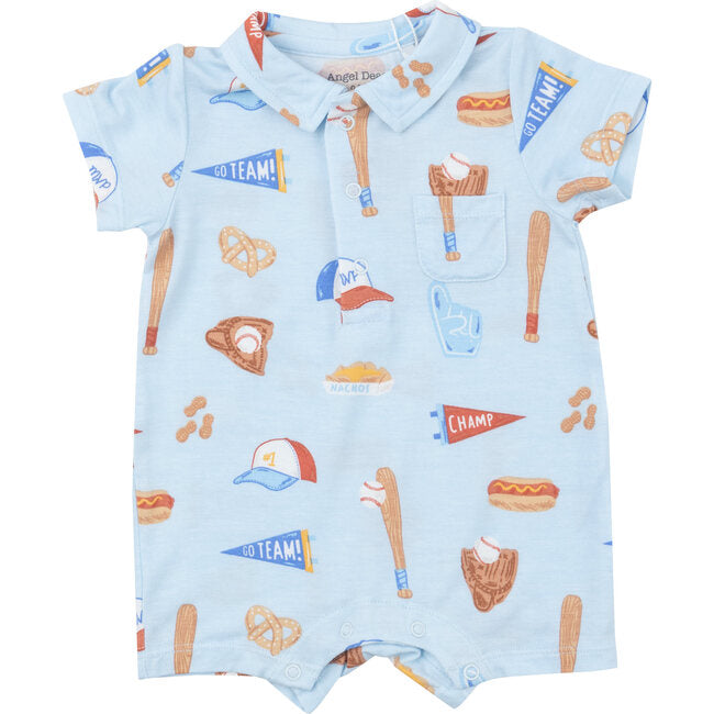 Angel Dear Blue Baseball Polo Shortie