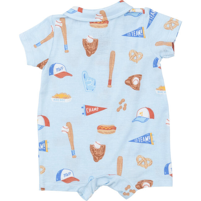 Angel Dear Blue Baseball Polo Shortie