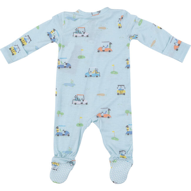 Angel Dear Blue Golf Carts 2 Way Zipper Footie