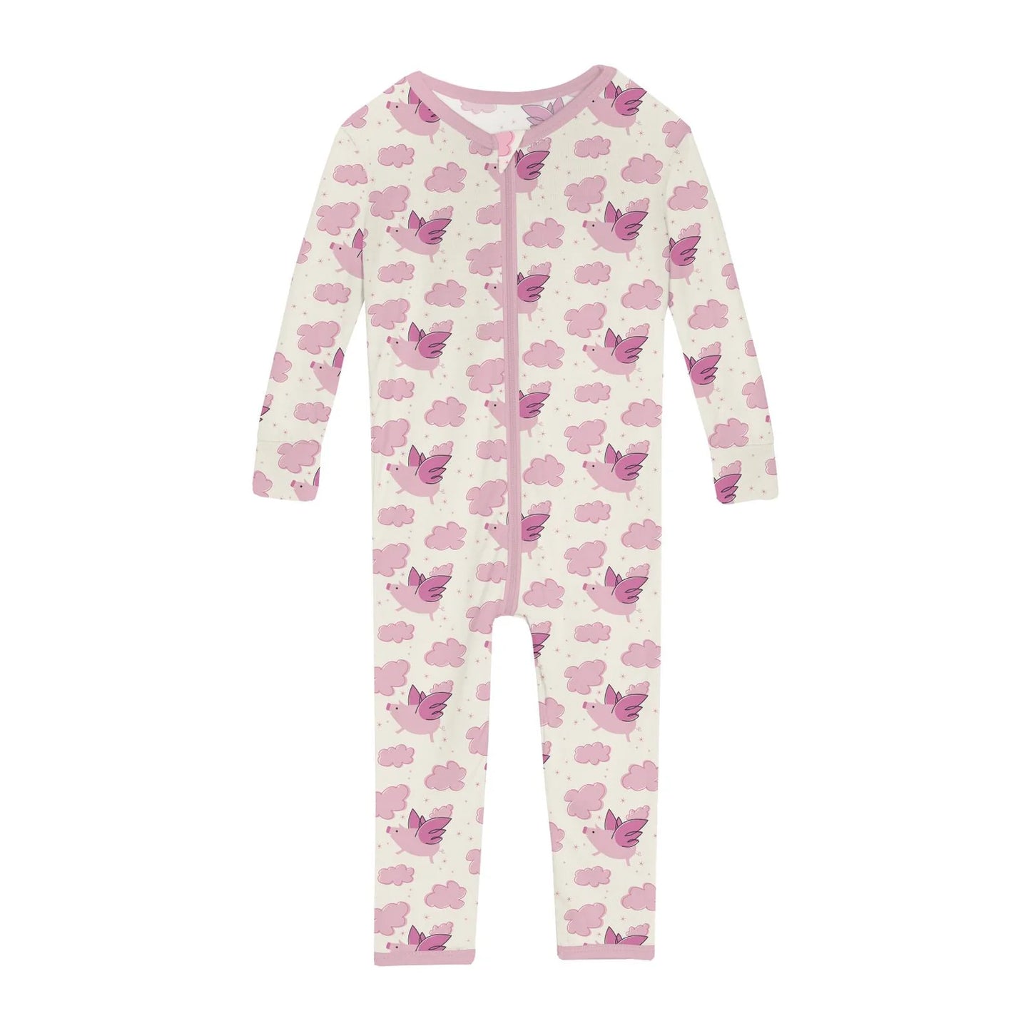 Kickee Natural Flying Pigs Convertible Sleeper