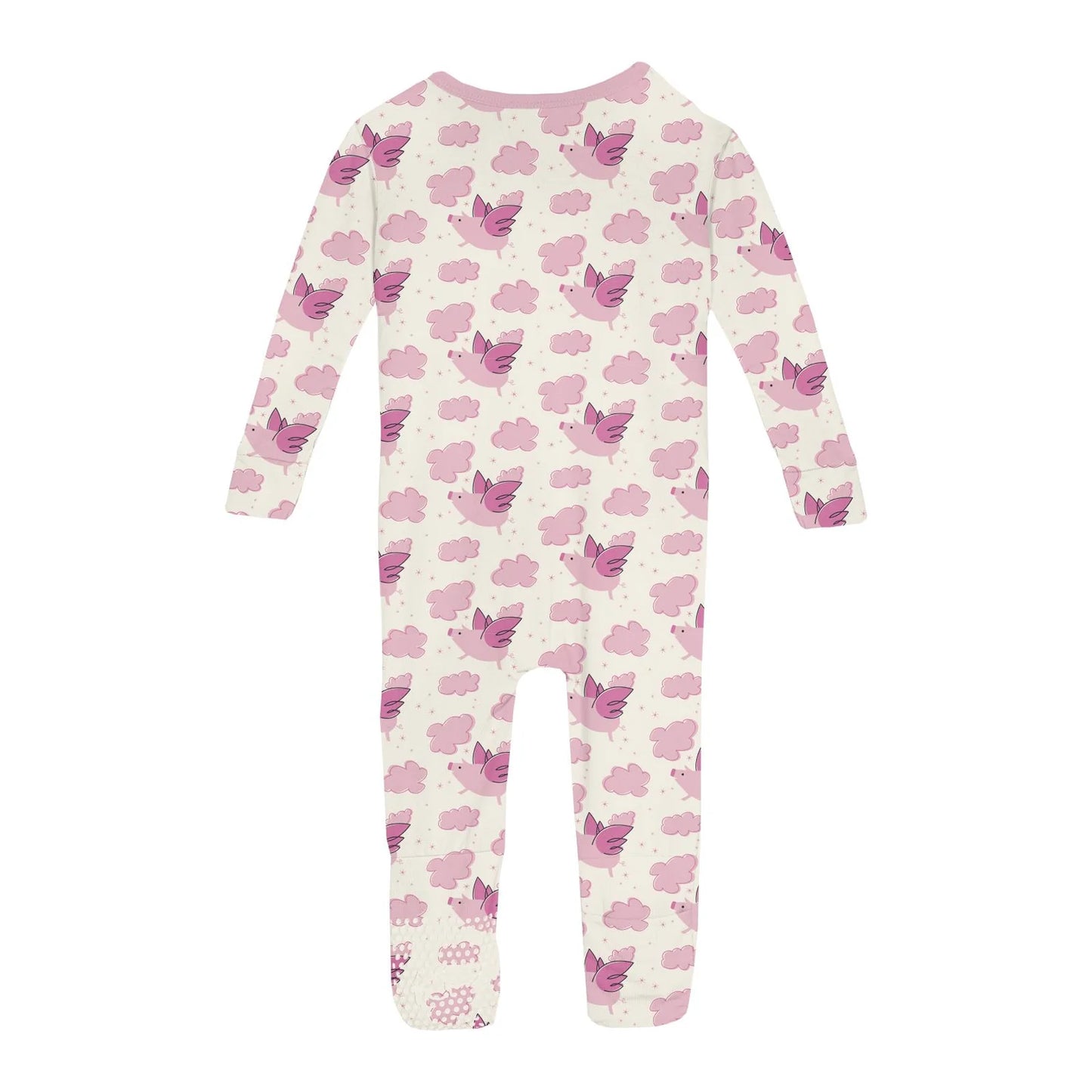 Kickee Natural Flying Pigs Convertible Sleeper