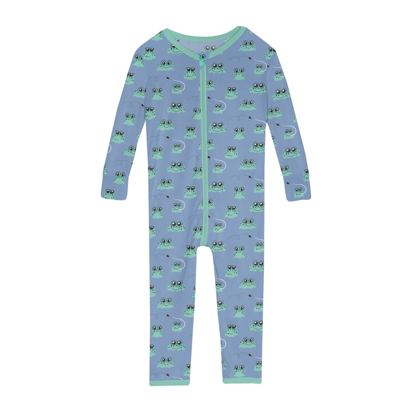 Kickee Dream Blue Bespeckled Frogs Convertible Sleeper