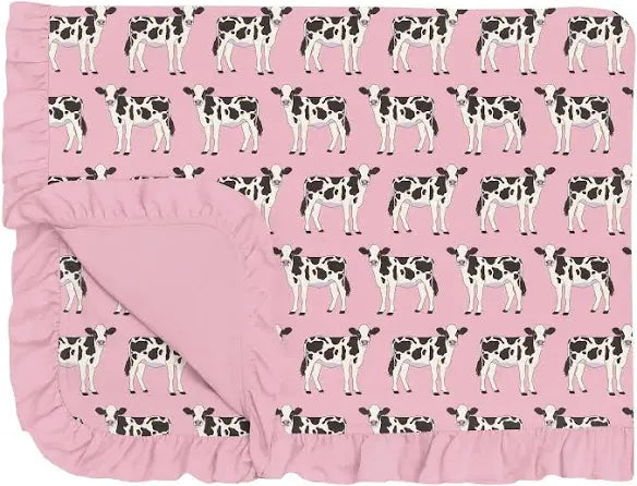 Kickee Cake Pop Cows Stroller Blanket