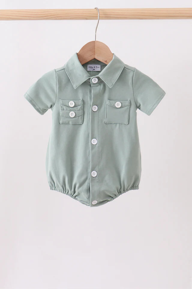 Sage Pocket Button Bubble