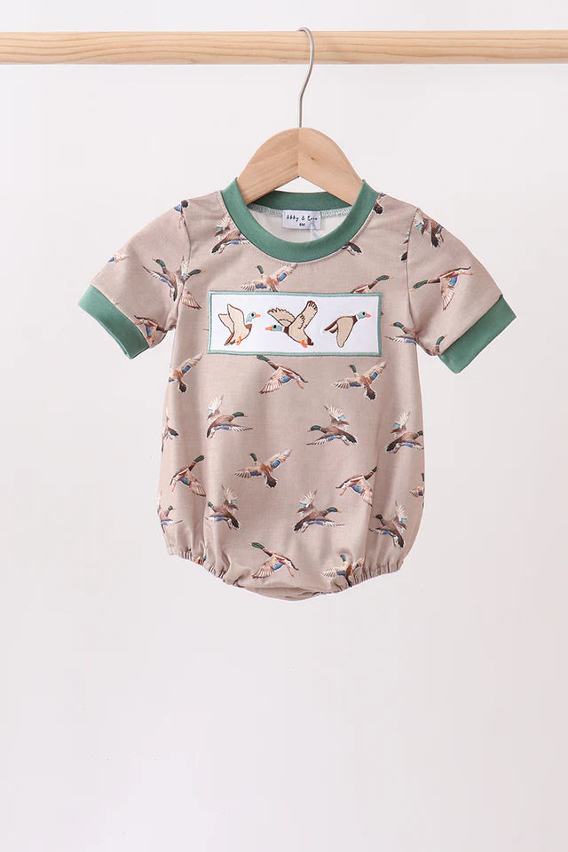 Green Mallard Duck Embroidered Bubble