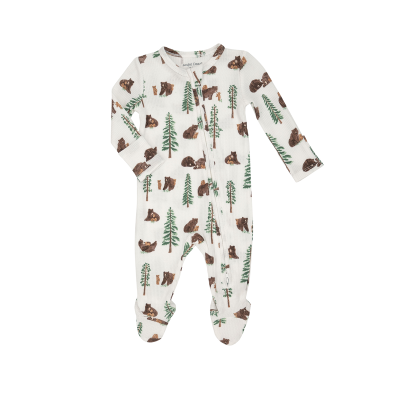 Angel Dear Brown Bears 2 Way Zipper Footie