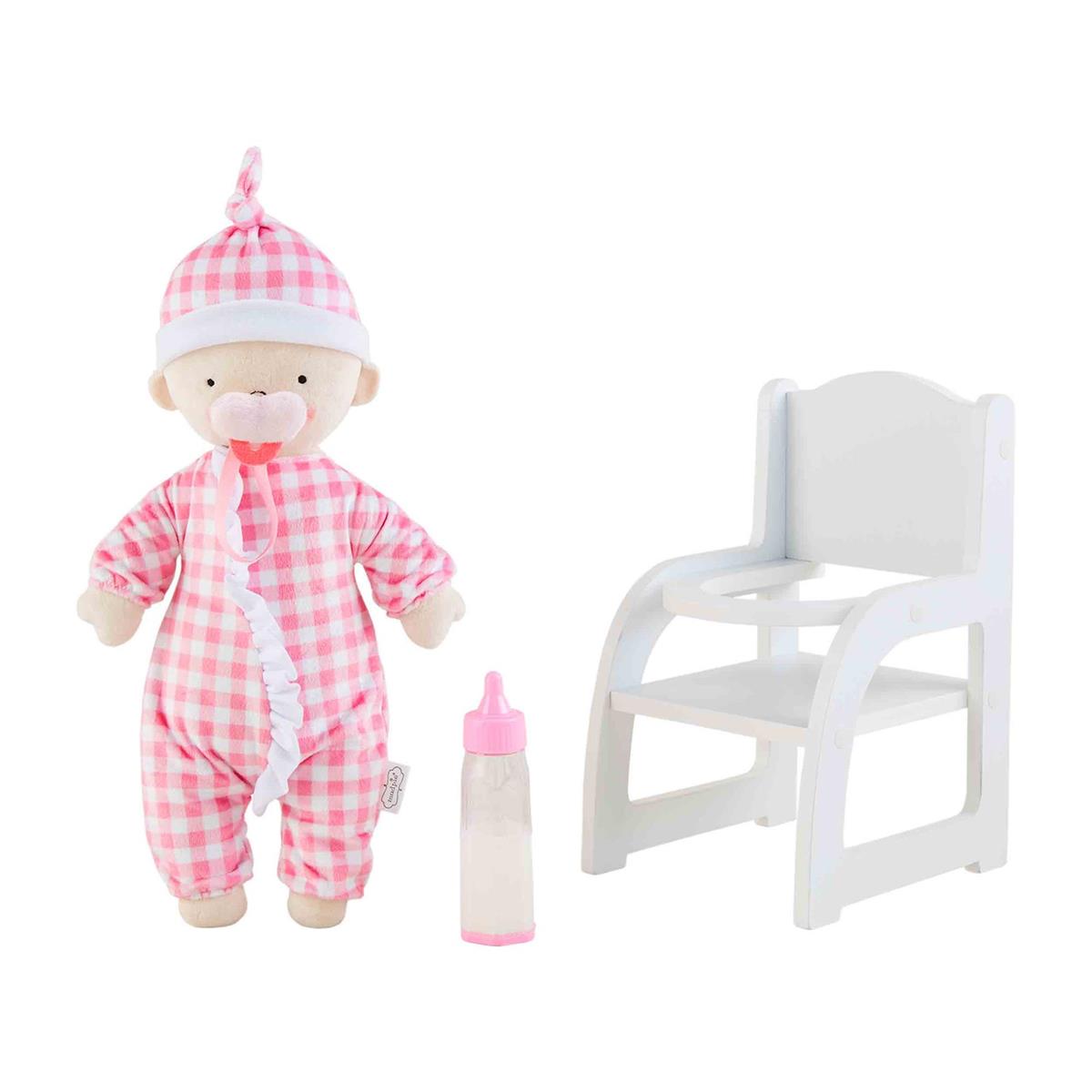 Mudpie Baby Doll & High Chair Set