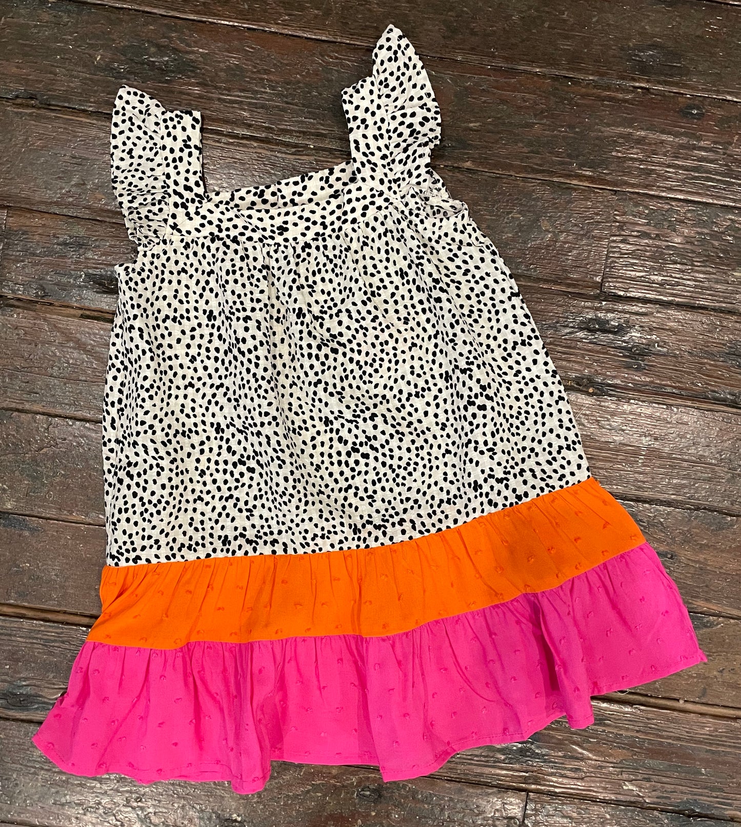 Oddi Spotted Color Block Dress