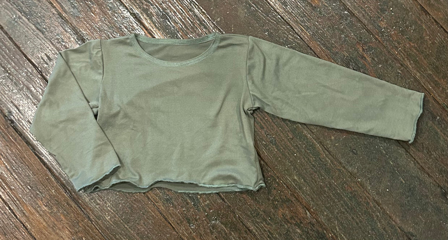 YogaBaby Olive Long Sleeve Top