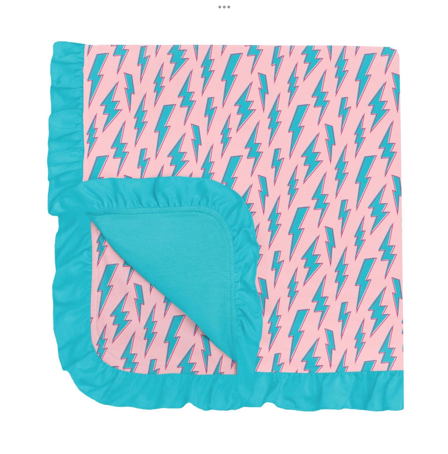 Kickee Pants Lotus Lightning Ruffle Stroller Blanket