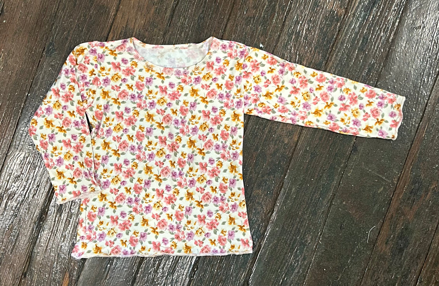 YogaBaby LS Lilac Floral Top