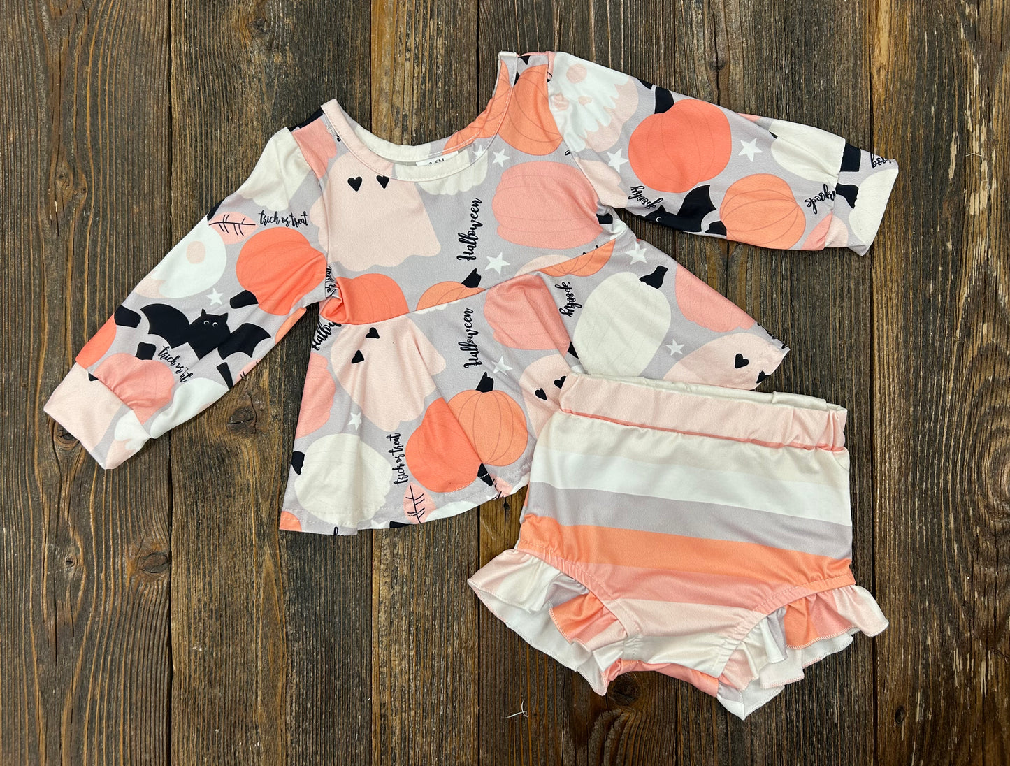 Halloween Stripe Bummie Set